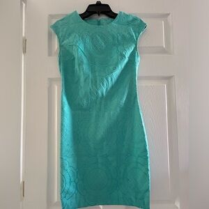 Size 7/8 B Darlin Teal Patterned Dress
